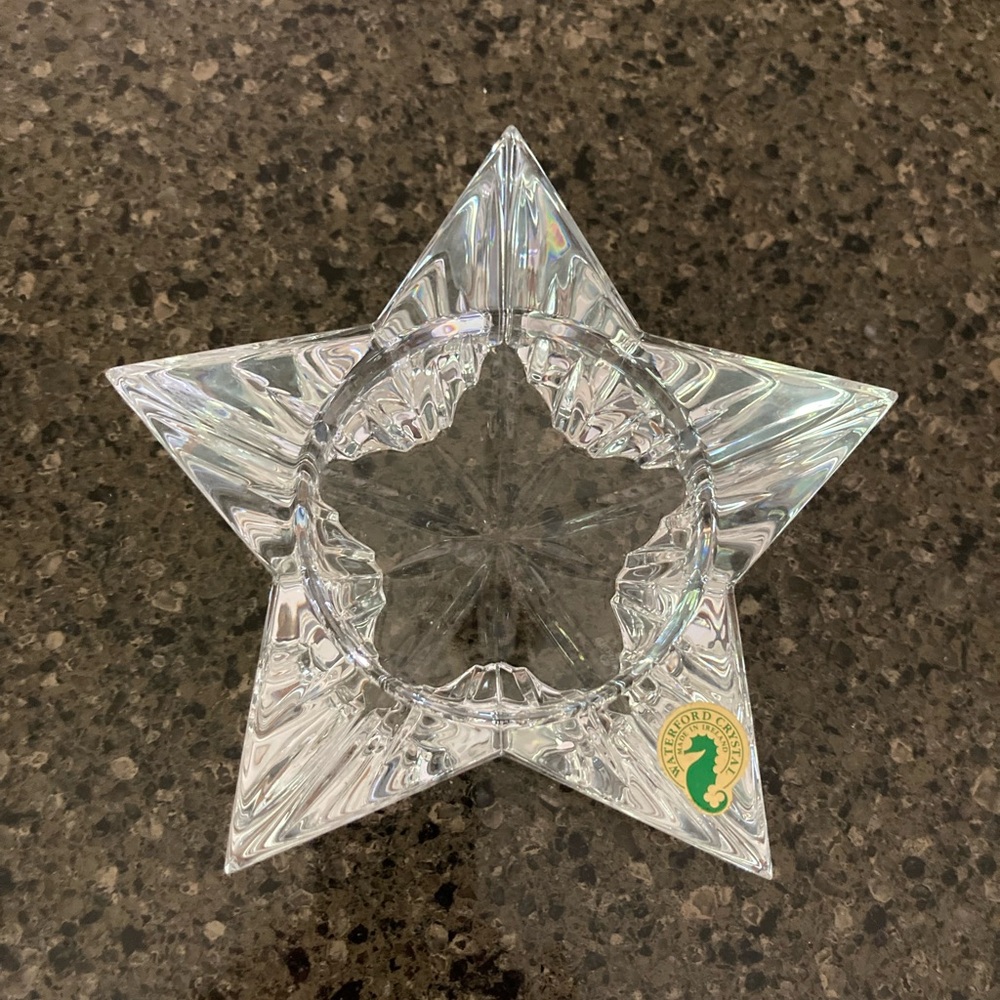 Waterford Crystal Star Pillar Candle Holder